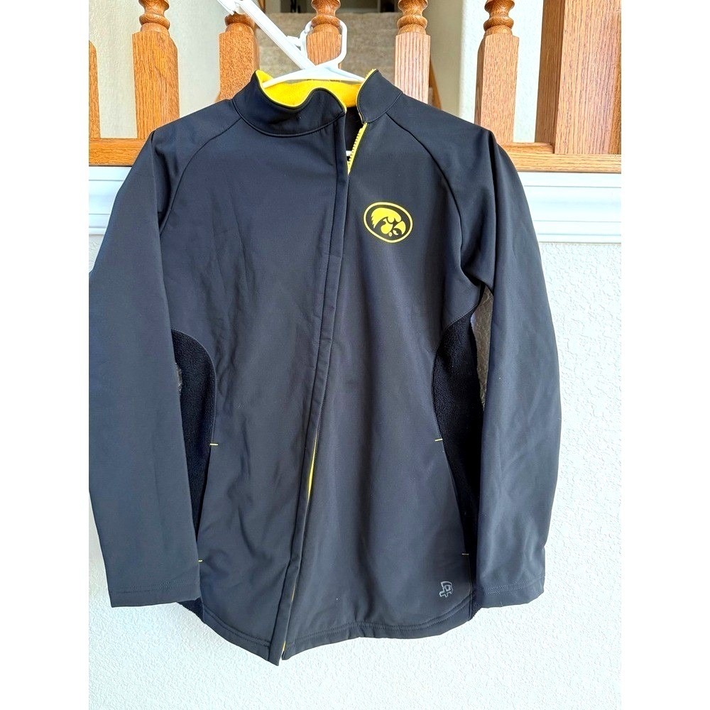 Iowa Hawkeyes Authentic Brand Womens S Black Softshell Fleece Jacket NCAA Zip